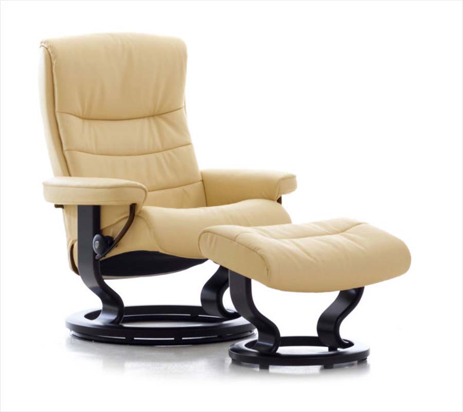 Nordic recliner, Classic base, Paloma beige
