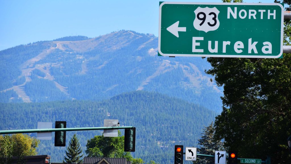 sign to Eureka, Montana