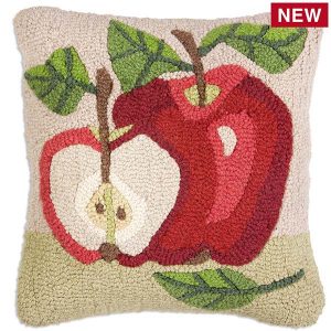 Two apples throw pillow