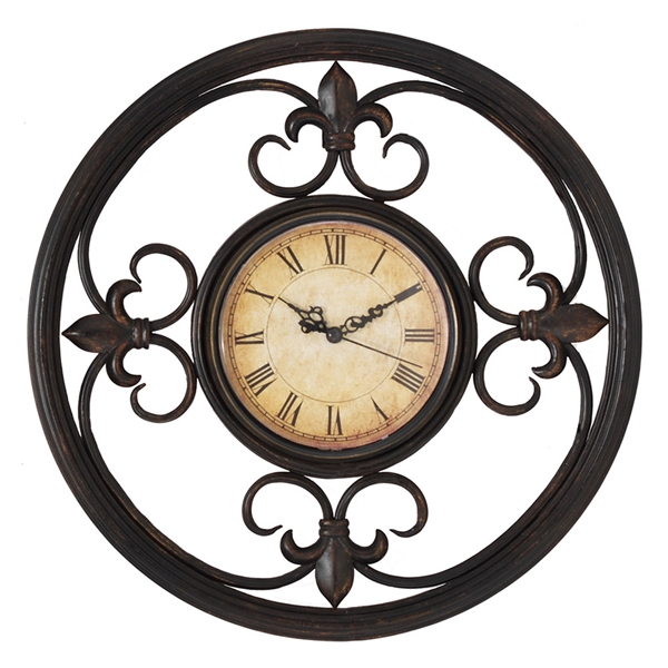 fleur de lis clock