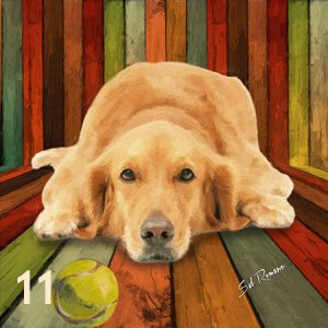 Golden Retriever Tennis Ball