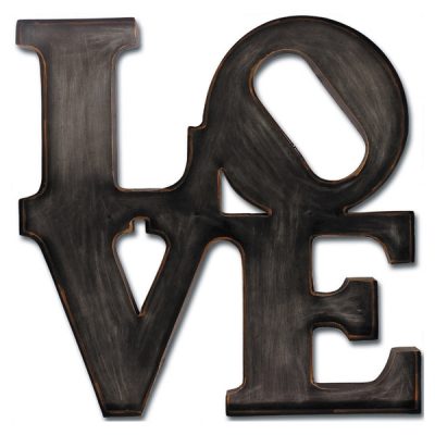 Love metal wall art propac