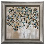 teal tree propac canvas art