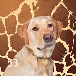 Yellow Lab Heart Collar