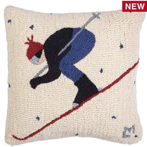 whiteout skier chandler 4 corners throw pillow