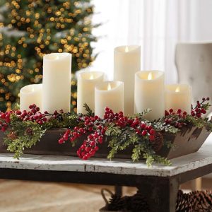 moving flame candles holiday display