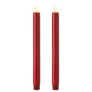 raz moving flame red candle taper