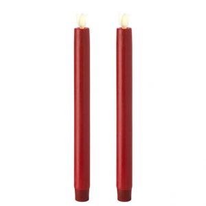 raz moving flame red candle taper