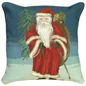 santa tree michaelian holiday pillow