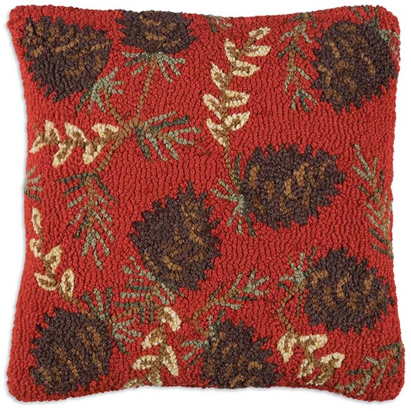ruby pinecones chandler 4 corners throw pillow