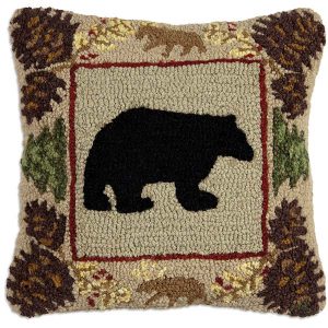 north woods bear chandler 4 corners throw pillow