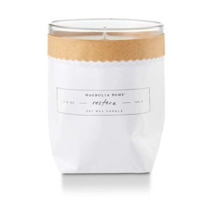 restore kraft textured candle magnolia home