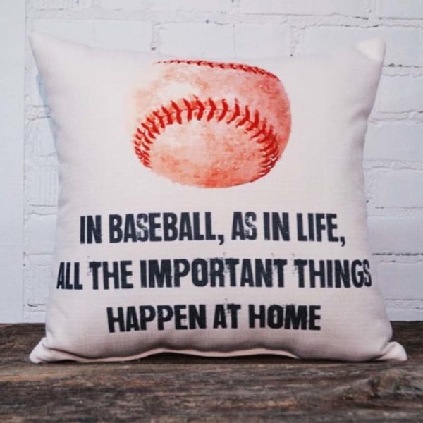 in baseball as in life throw pillow little birdie