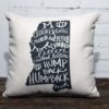 Crooked Letter Mississippi throw pillow