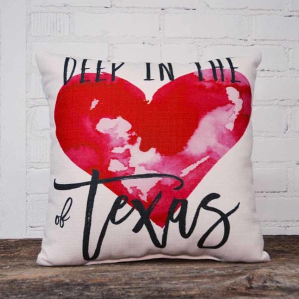 Deep in the Heart of Texas throw pillow