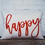 Happy Red, Little Birdie throw pillow