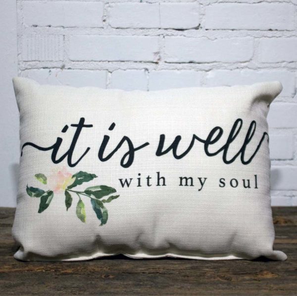 it is well with my soul, the little birdie throw pillow