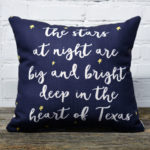 Stars at night pillow little birdie