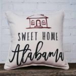 Home Sweet Home Alabama throw pillow Little Birdie