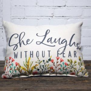 she laughs without fear pillow little birdie