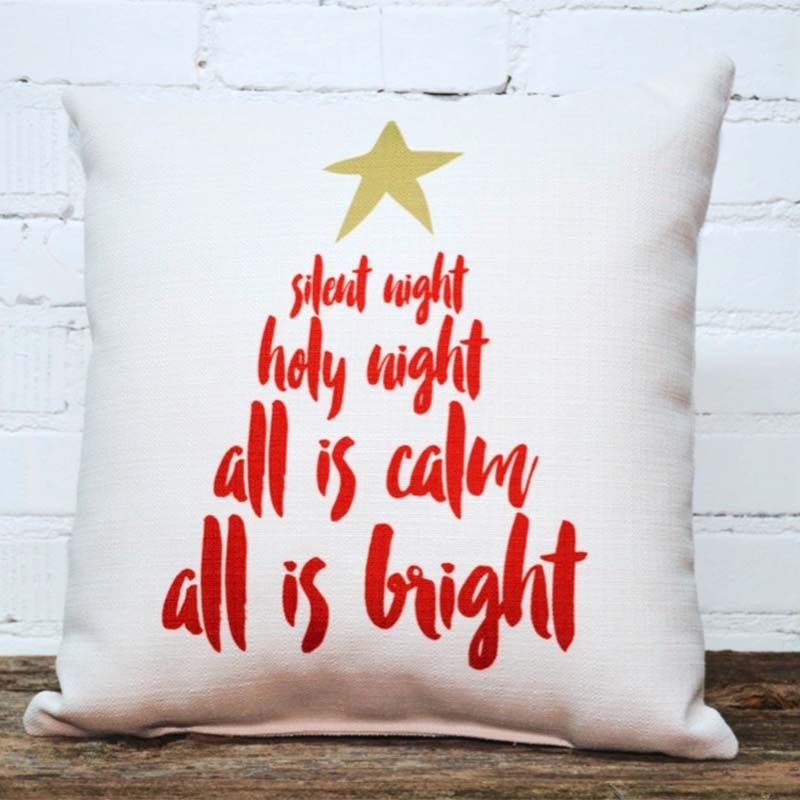 Silent Night Pillow Red Home Furnishers