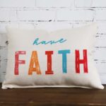 Have Faith Little Birdie throw pillow