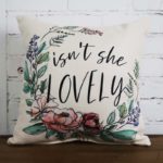 isn't she lovely throw pillow little birdie