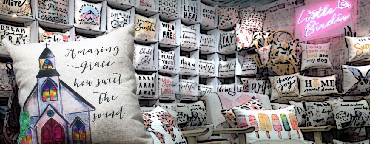 little birdie pillow showroom