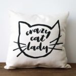 crazy cat lady little birdie pillow