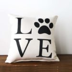 love paw print little birdie pillow